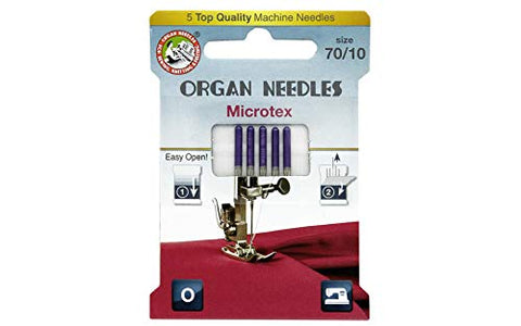 Organ Needles Mach Needle Microtex Sz70/10 5pc