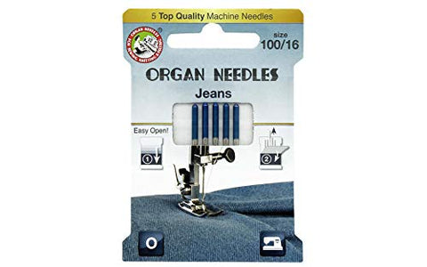 Organ Needles Mach Needle Jeans Sz100/16 5pc