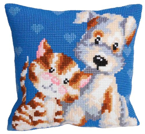 RTO Les Amis Collection D'Art Stamped Needlepoint Cushion Kit, 40 x 40cm