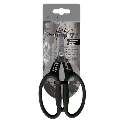 Tonic Studios 7in Left Handed Titanium Snips Tim Holtz Non-Stick Micro Serrated Scissors 7"