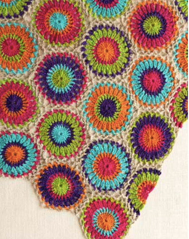 NORO Koko Crochet Circle Blanket, Pattern Only, Digital Download