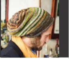 Mens Slouchy Knit Hat Pattern – Noro Kureyon Beanie (Digital Download)