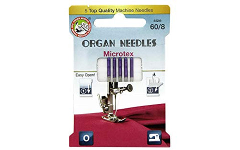 Organ Needles Mach Needle Microtex Sz60/8 5pc