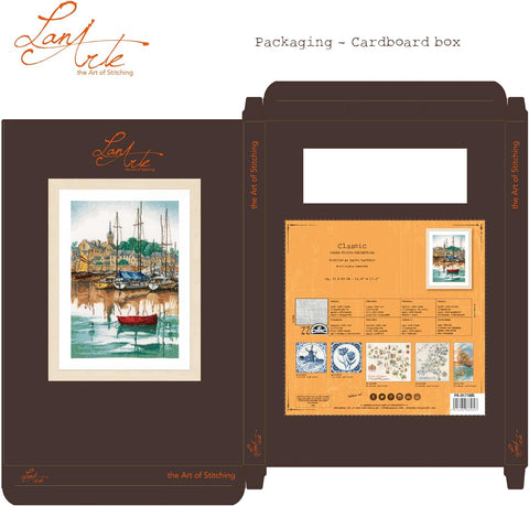 Sunrise at Yacht Harbour by Lanarte Classic collection Counted Cross Stitch kit