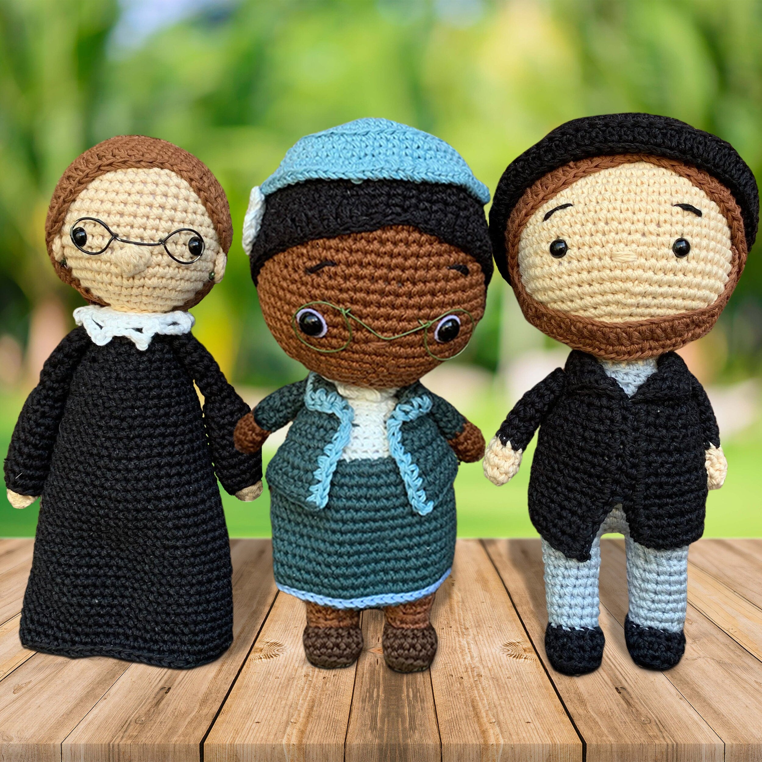 Historical Dolls:  RBG, Rosa Parks, Abe Lincoln