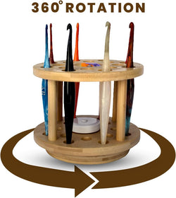 Spinning Crochet Hook Organizer Stand