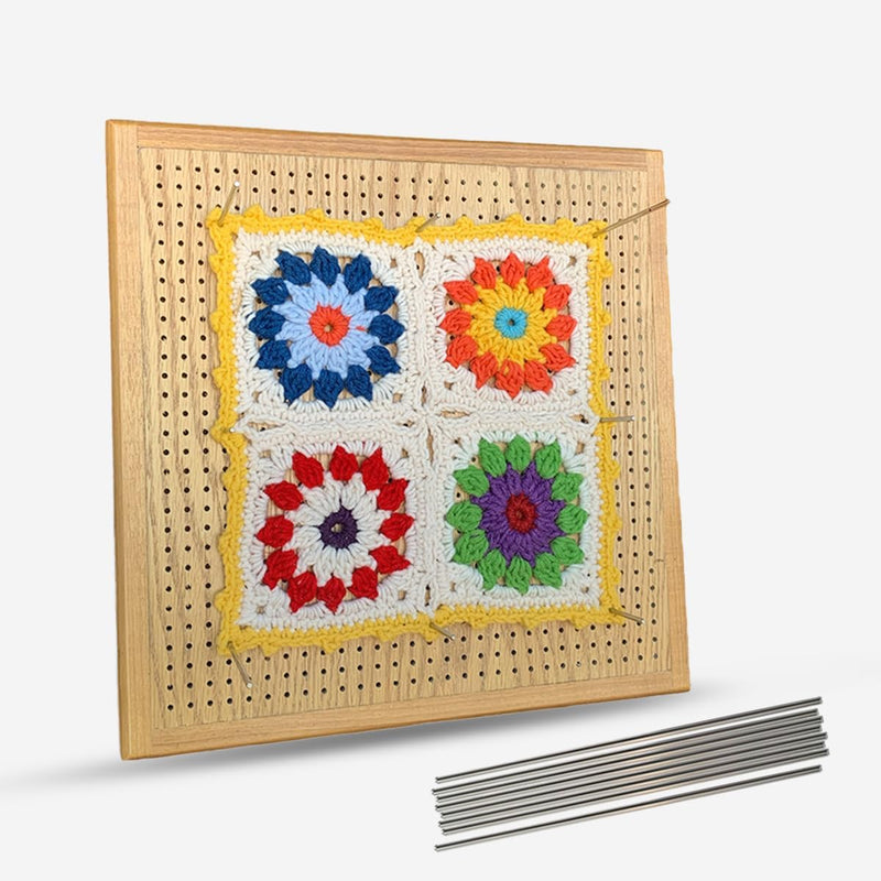 Top Quality Wooden Blocking Board for Crocheting with 20 Stainless Steel Pins