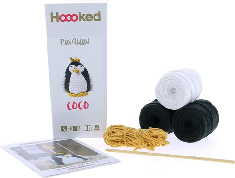 Hoooked Penguin Coco Yarn Kit W/Eco Barbante Yarn-