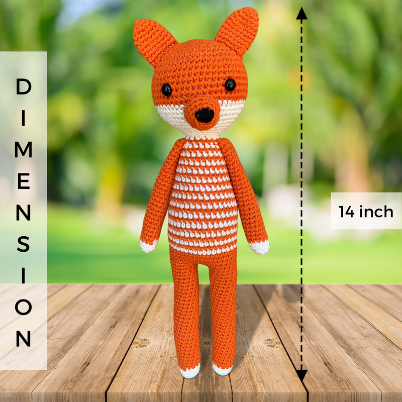 Cute Crochet Fox Amigurumi | Mini Crochet Fox Stuffed Animal