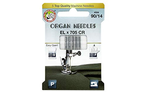 Organ Needles Mach Needle ELX705 CR Sz90/14 5pc
