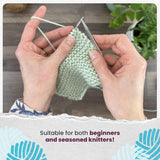 skacel by addi Circular Knitting Needles, 16 Inch (40 cm) Rocket Round Brass Knitting Needle Pair with Nylon Cord, 7 mm (US Size 10.75)