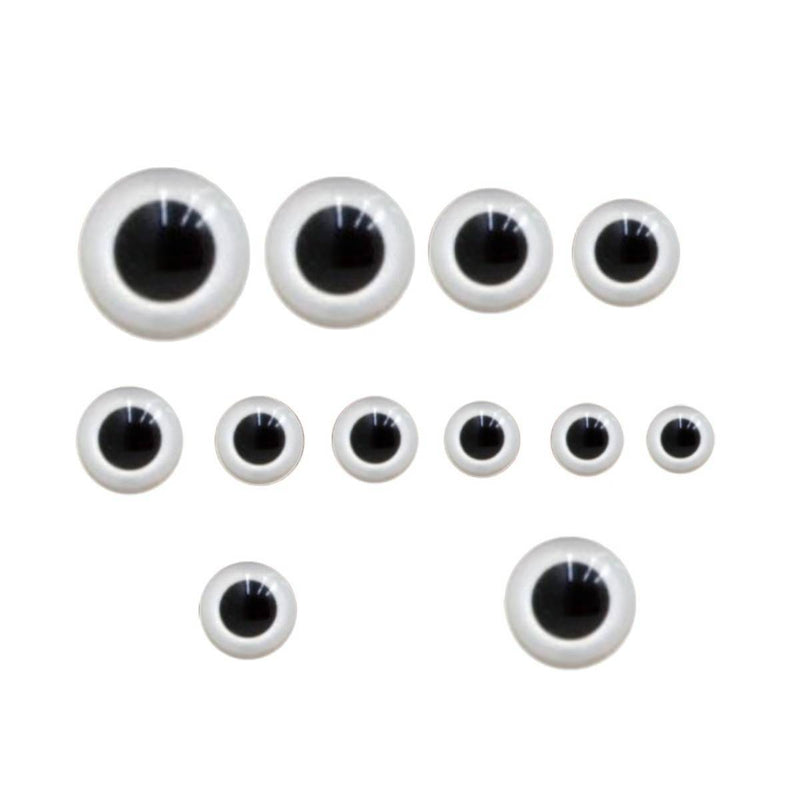 Crafts By KFRod - White Plastic Safety Eyes with Washers, Safety Eyes for Amigurumi, Crocheted and Knitted Dolls and Animals, Stuffed Animal Eyes