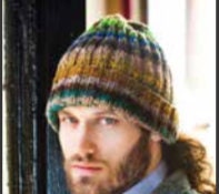 Man’s Ribbed Hat with Noro Kureyon, Knitting Pattern, Digital Download