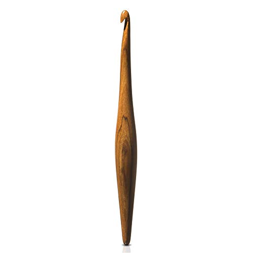 Furls Crochet Hook, Streamline Teak Wood, Wooden Crochet Hooks 7"