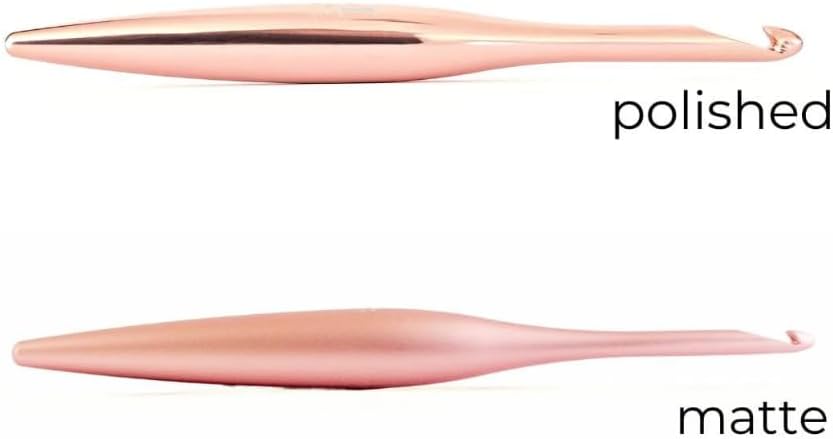 Furls Streamline Metal Blush Crochet Hook, Matte and Polished