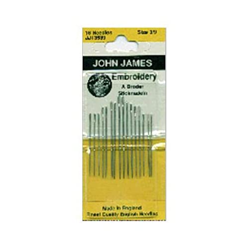 John James Crwl/Embr Hand Needles-Size 3/9 16/Pkg