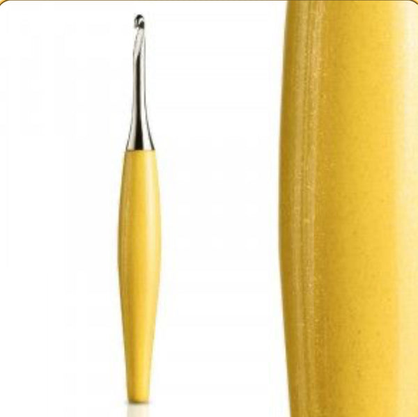 Furls Odyssey Crochet Hook YELLOW with Nickel, DISCONTINUED/RARE