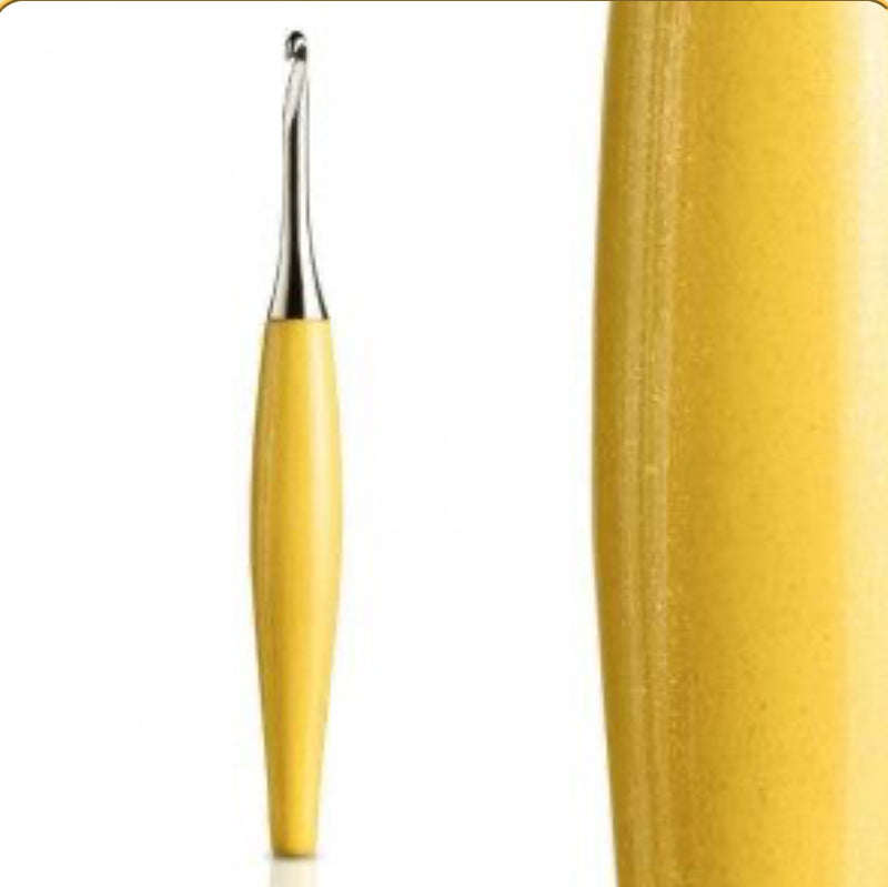 Furls Odyssey Crochet Hook YELLOW with Nickel, DISCONTINUED/RARE