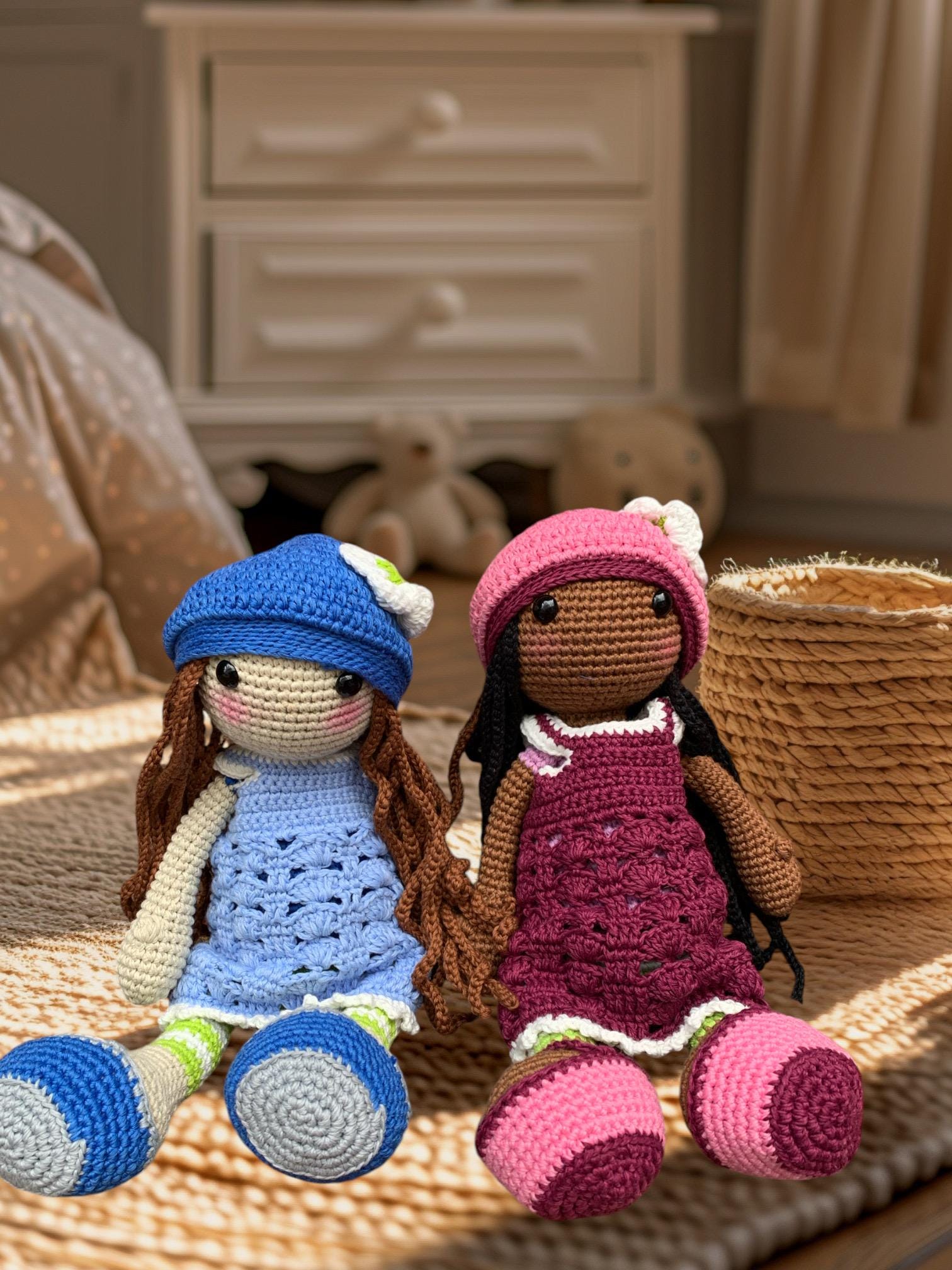 Premium Aesthetic Crochet Handmade Doll | Amigurumi Crochet Dolls Toys | Unique Crocheted Yarn doll | Crochet Rag Dolls |Girl Nursery Decor