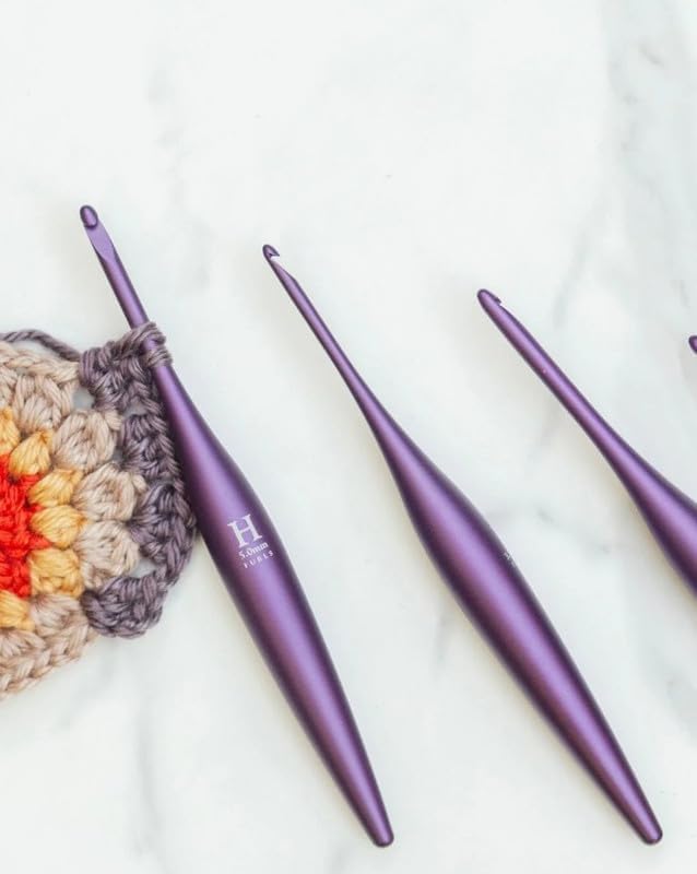 Furls Streamline Metal Crochet Hooks, Purple, Grape, Matte finish