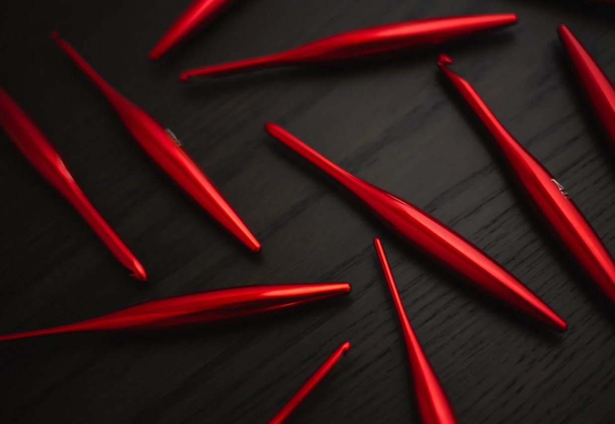 Furls Streamline Metal Red Crochet Hook Polished