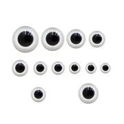White Plastic Safety Eyes with Washers, Safety Eyes for Amigurumi, Crocheted and Knitted Dolls and Animals, Stuffed Animal Eyes