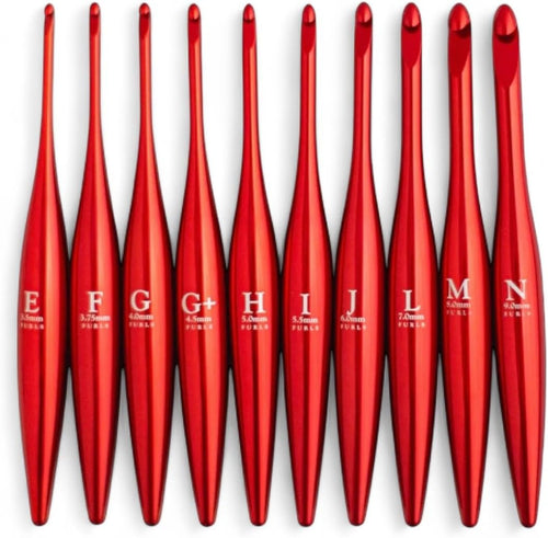 Furls Streamline Metal Red Crochet Hook Polished