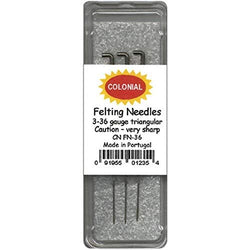 Colonial Needle CNFN36 Triangle Point Felting Needle, Size 36, 3-Pack