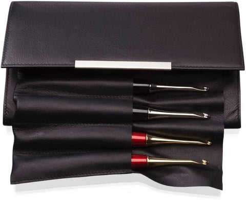 Furls Leather Crochet Clutch: Hook Organizer Travel Bag and Purse