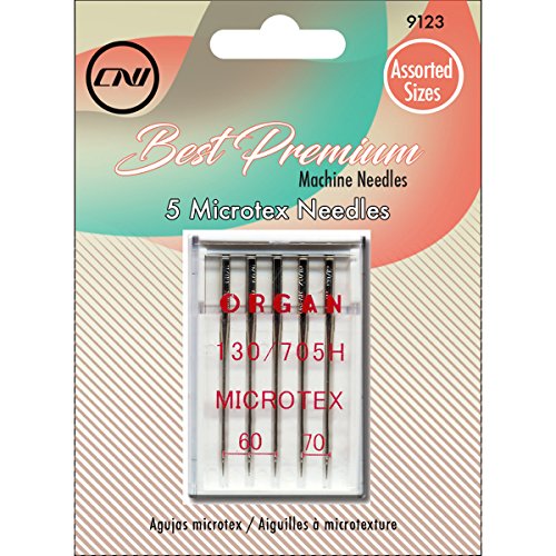 Clover Best Premium Machine Needles Microtex Assortment, 5 Piece