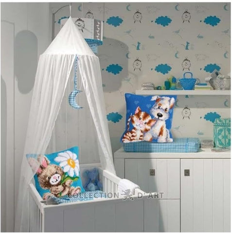 RTO Les Amis Collection D'Art Stamped Needlepoint Cushion Kit, 40 x 40cm