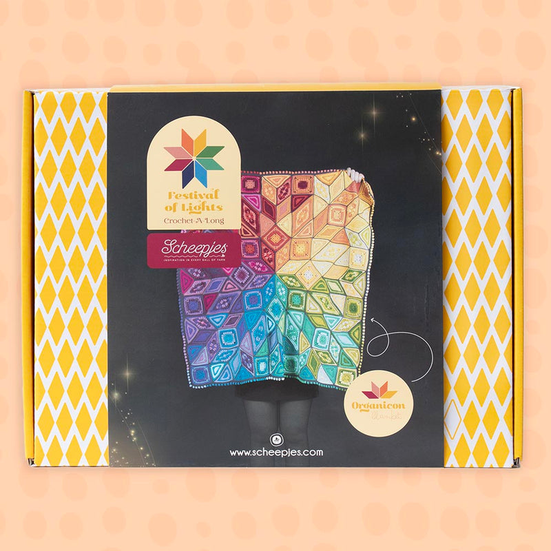 Scheepjes CAL Festival of Lights blanket - Organicon kit