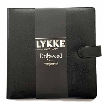 Lykke Driftwood 14" Straight Gift Set in Black Faux Leather Pouch