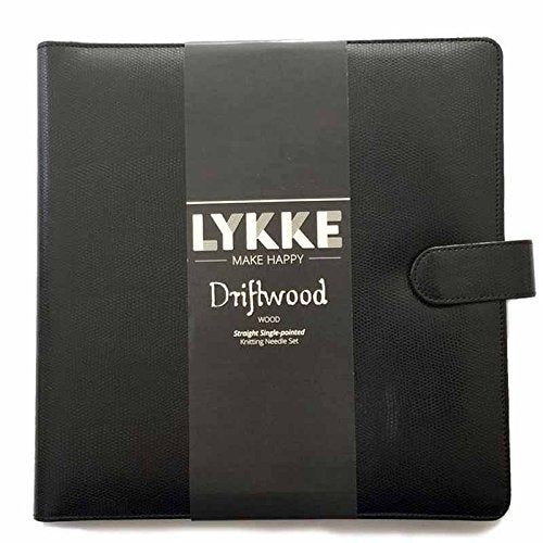 Lykke Driftwood 14" Straight Gift Set in Black Faux Leather Pouch