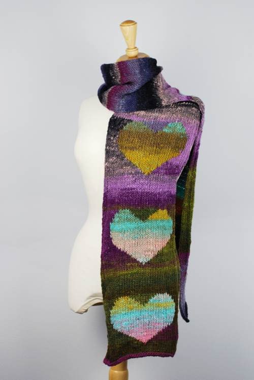 Knitting Kit, NORO "Heart Scarf" Digital Download, Pattern Only