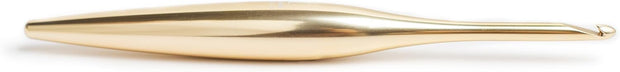 Furls Crochet Hook, Gold Streamline Metal Matte Finish & Polished, Ergonomic Handle Crochet Hooks 7"