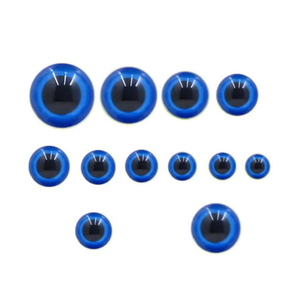 Crafts By KFRod - Blue Plastic Safety Eyes with Washers, Safety Eyes for Amigurumi, Crocheted and Knitted Dolls and Animals, Stuffed Animal Eyes