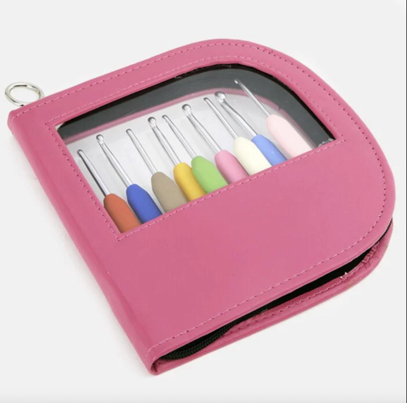 Crochet Hook Set Aluminum | Knitters Pride Waves Hooks | Ergonomic Crochet Hooks | 9 Size Set with Case
