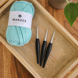 Furls Crochet Hook, BLACK Odyssey Nickel Plated, Discontiuned, Rare, New