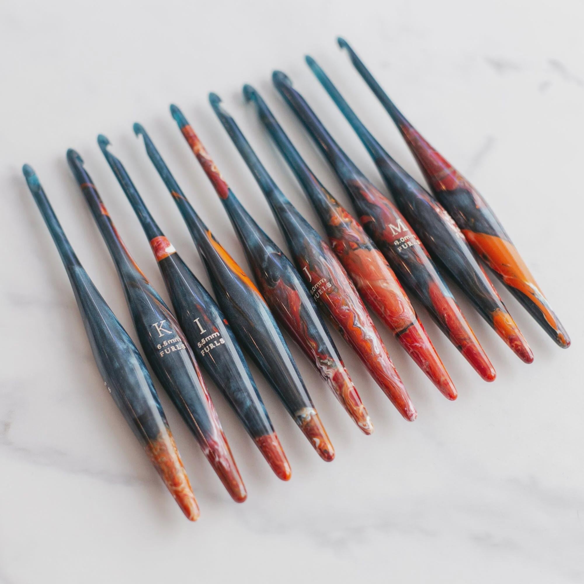 Furls Crochet Hook, Limited Edition NEBULA Streamline Galaxy, Ergonomic Handle Crochet Hooks