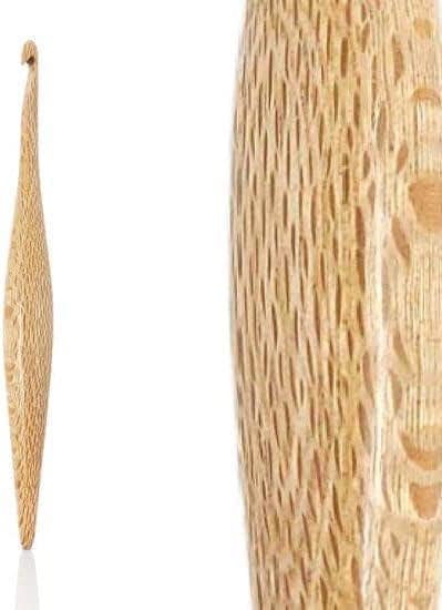 Furls Crochet Hook, Streamline Silver Oak, Ergonomic Handle Crochet Hooks 7"