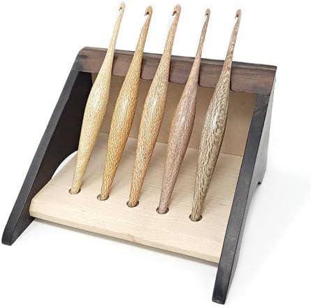 Furls Crochet Hook, Streamline Silver Oak, Ergonomic Handle Crochet Hooks 7"