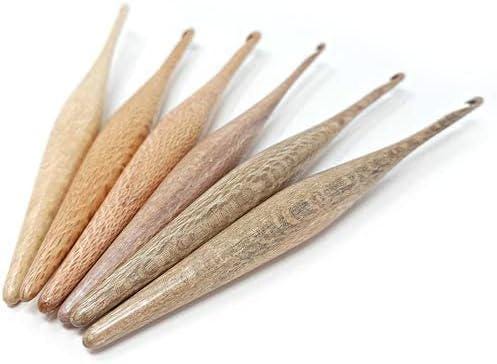 Furls Crochet Hook, Streamline Silver Oak, Ergonomic Handle Crochet Hooks 7"