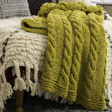 HOOOKED DIY Knitting Kit RibbonXL Cable Throw Spicy Ocre