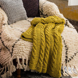 HOOOKED DIY Knitting Kit RibbonXL Cable Throw Spicy Ocre