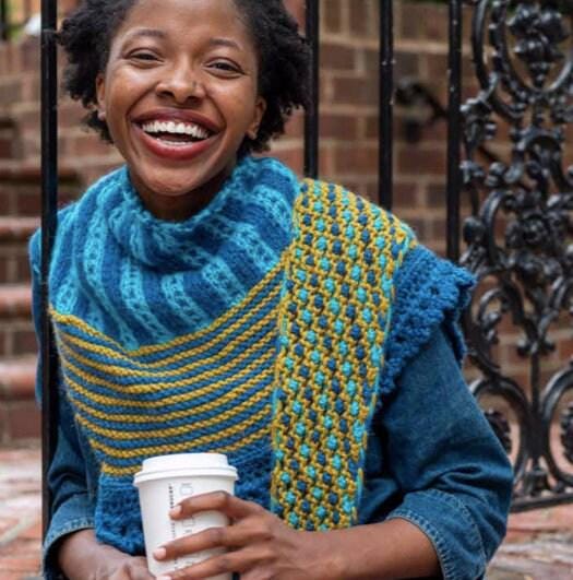 Marie Shawl Knitting Pattern in Herriot Great by Juniper Moon Farm -Digital Download for Cozy Wrap 115 x 130 cm Featured in Ella Rae Book 15