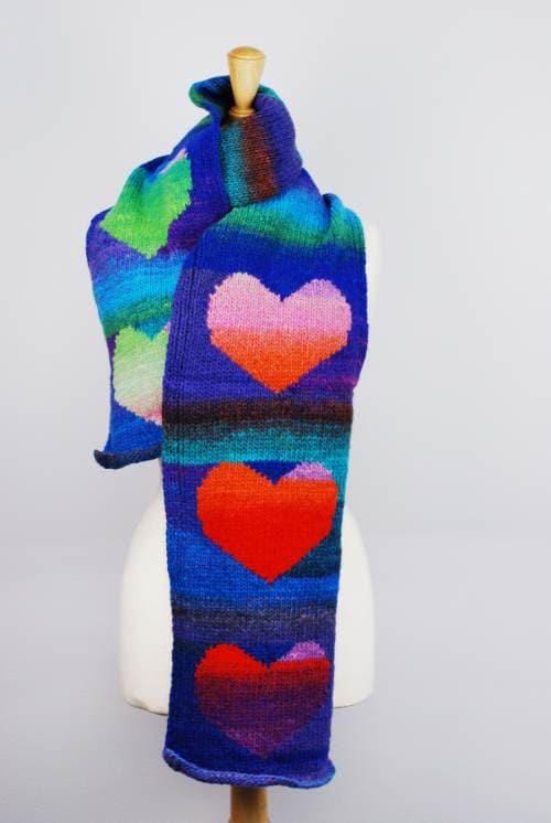 NORO Heart Scarf Knitting Kit – Cozy Heart Design (Digital Download)