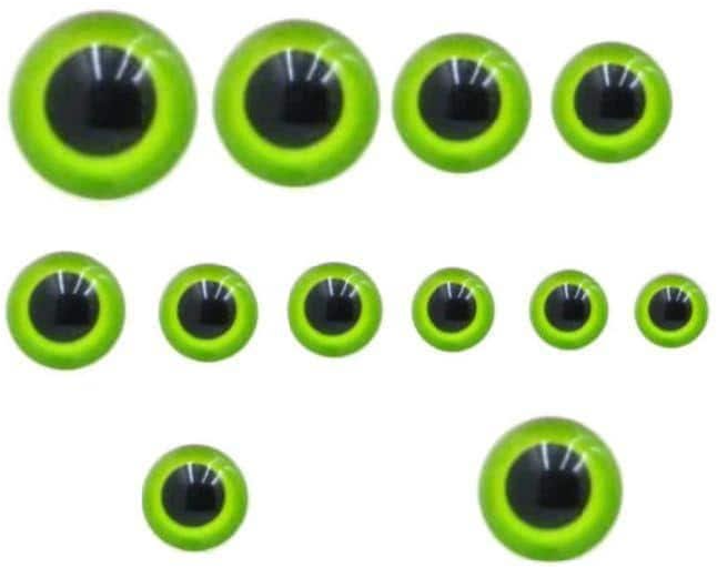 Green Plastic Safety Eyes with Washers, Amigurumi Crochet, Stuffed Animal Eyes