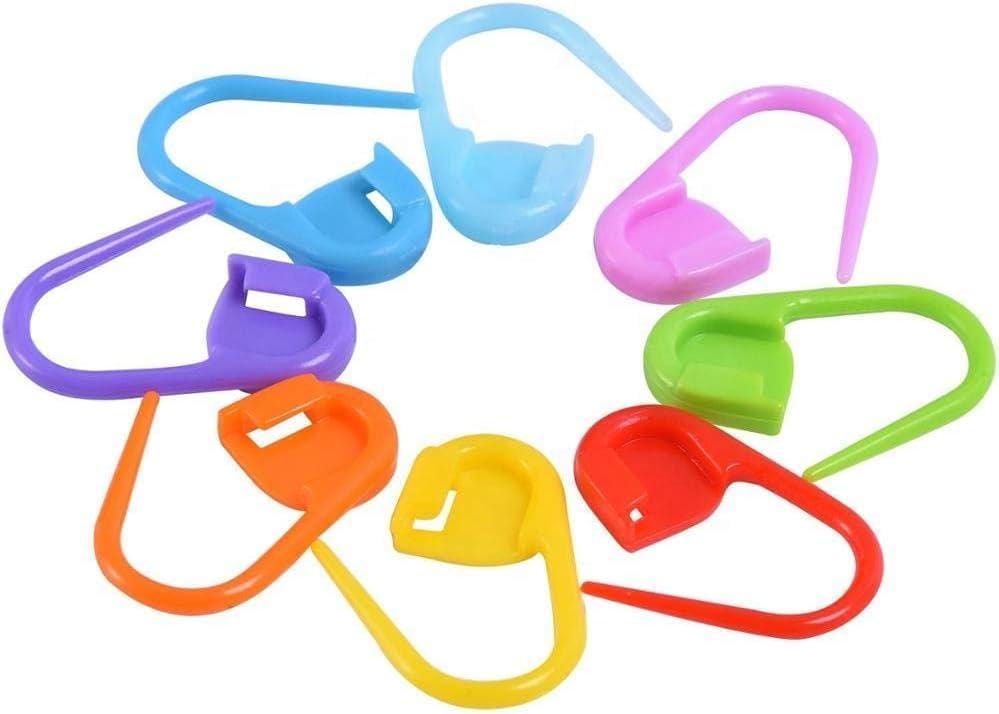 Stitch Markers, 104 Pieces with 8 Colors, for Crocheting, Needle Clip with Storage Box Container