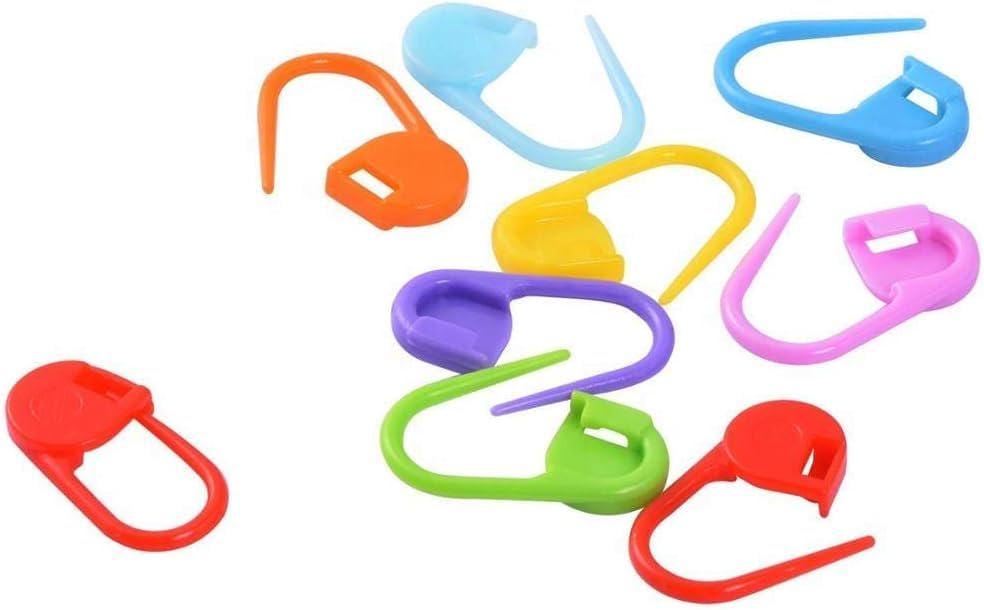 Stitch Markers, 104 Pieces with 8 Colors, for Crocheting, Needle Clip with Storage Box Container